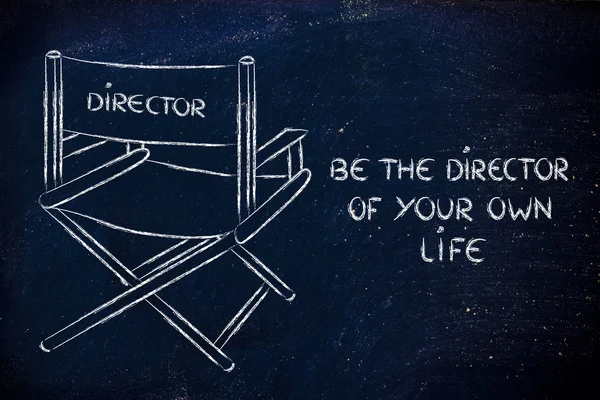 Director 's chair - Be the director of your own life — стоковое фото