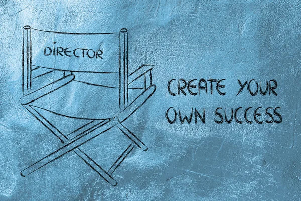 監督の椅子に - あなた自身の成功を作成します。 — ストック写真