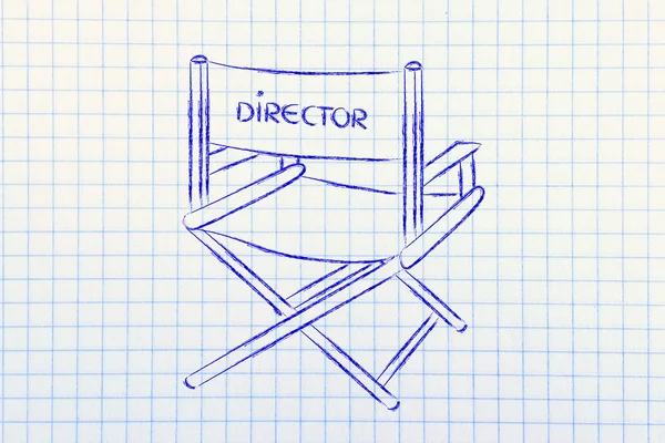 Καρέκλα σκηνοθέτη - να είναι ο διευθυντής της ζωής σας — Φωτογραφία Αρχείου