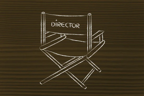 Крісло режисера - бути директором вашого життя — стокове фото