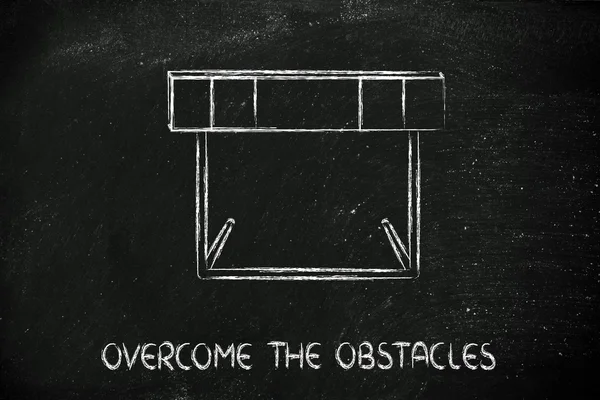 Hurdle design - overcome the obstacle — Stock Photo, Image