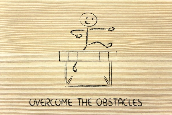Conception des obstacles - surmonter l'obstacle — Photo