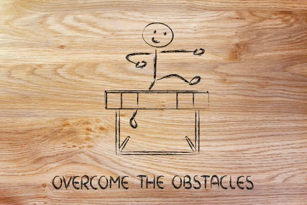 Hurdle design - overcome the obstacle — Stock Photo, Image