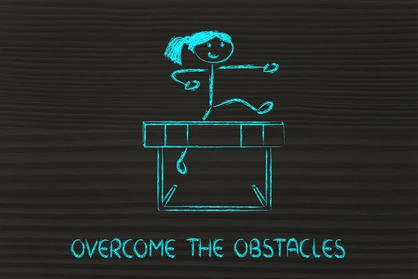 Conception des obstacles - surmonter l'obstacle — Photo