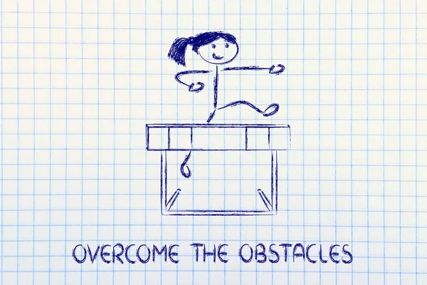 Hurdle design - overcome the obstacle — Stock Photo, Image