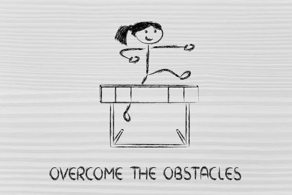 Hurdle design - overcome the obstacle — Stock Photo, Image