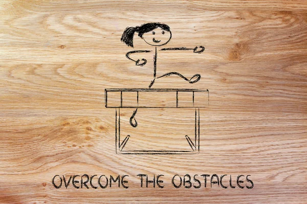 Hurdle design - overcome the obstacle — Stock Photo, Image