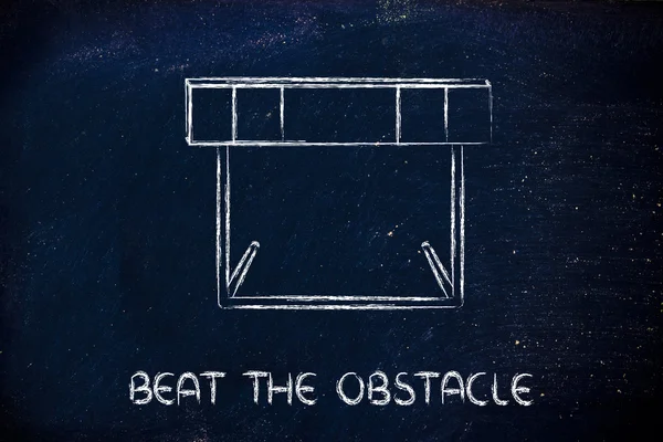 Hurdle design - beat the obstacle — Stock Photo, Image