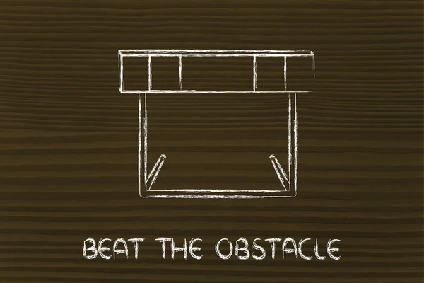 Conception des obstacles - battre l'obstacle — Photo