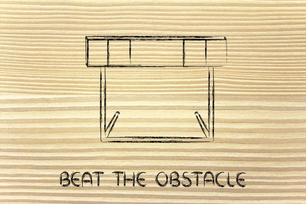 Design de obstáculos - vencer o obstáculo — Fotografia de Stock