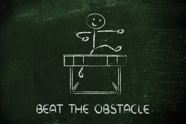 Hurdle design - beat the obstacle — Stock Photo, Image