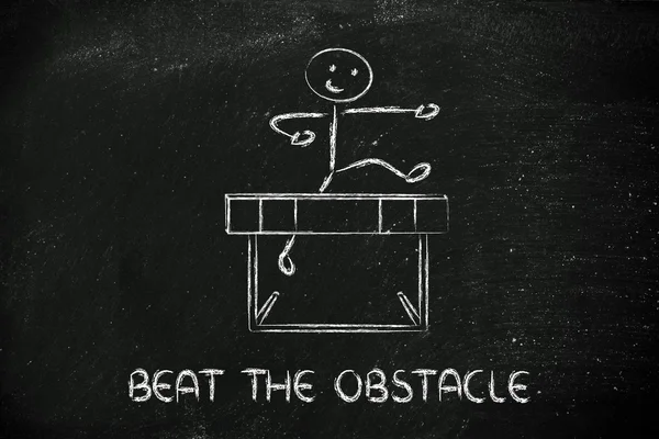 Hurdle design - beat the obstacle — Stock Photo, Image