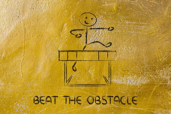 Hurdle design - beat the obstacle — Stock Photo, Image