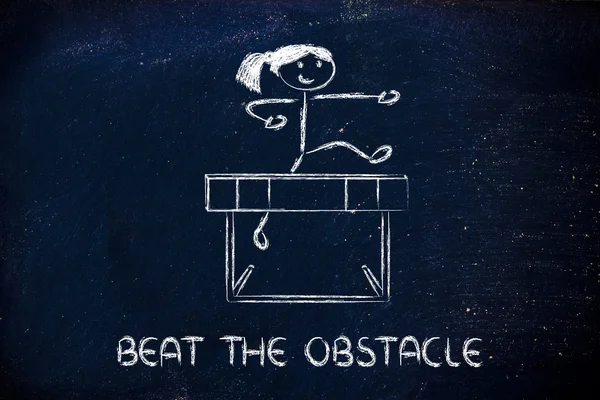 Hurdle design - beat the obstacle — Stock Photo, Image