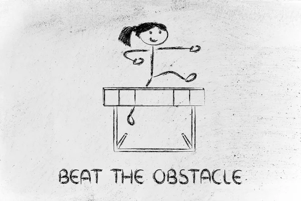 Hurdle design - beat the obstacle — Stock Photo, Image