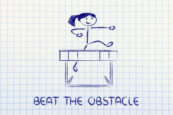 Diseño de obstáculos - superar el obstáculo — Foto de Stock