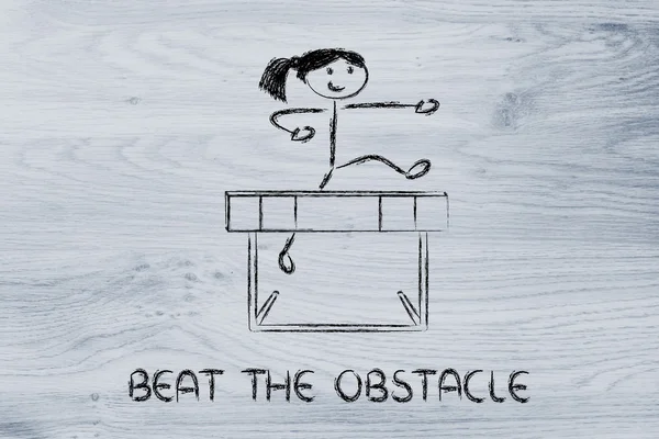 Hurdle design - beat the obstacle — Stock Photo, Image