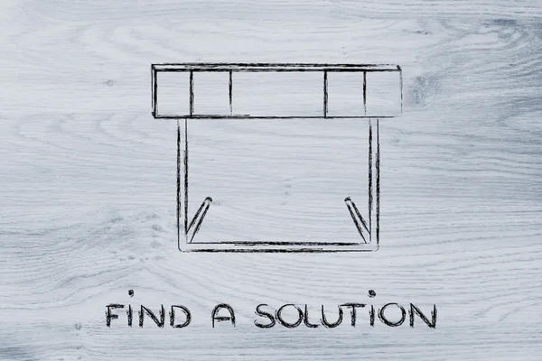Design de obstáculos - encontre uma solução — Fotografia de Stock