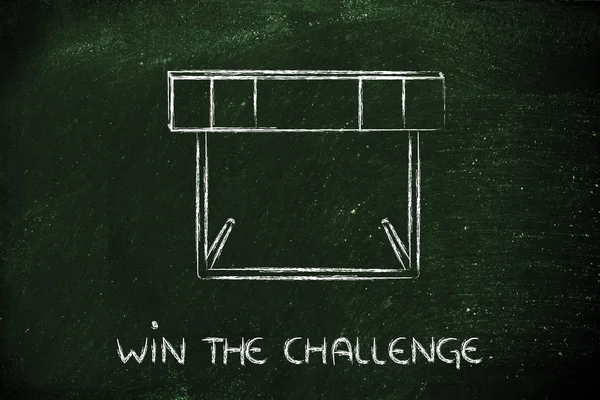 Diseño de obstáculos - ganar el desafío — Foto de Stock