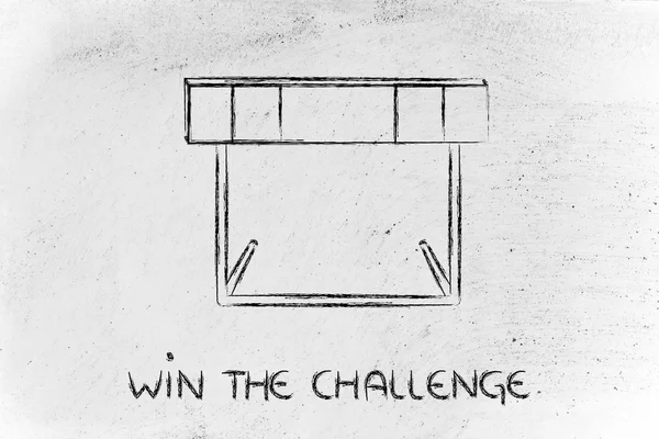 Hurdle design - win the challenge — Stock Photo, Image