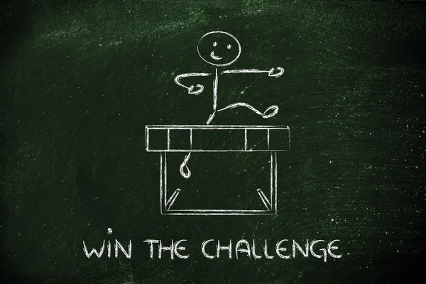 Hurdle design - win the challenge — Stock Photo, Image