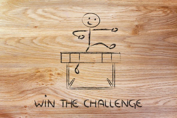 Hurdle design - win the challenge — Stock Photo, Image