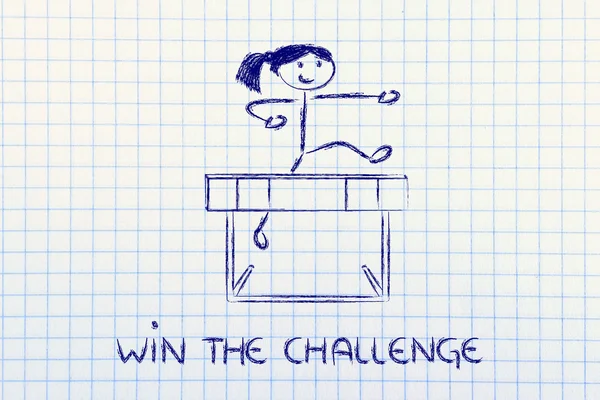 Дизайн препятствий - выиграть вызов — стоковое фото