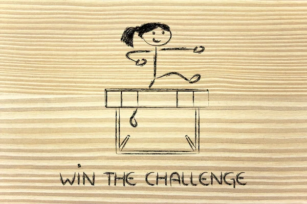 Hurdle design - win the challenge — Stock Photo, Image