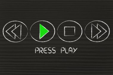 müzik veya video düğmeleri - play tuşuna basın