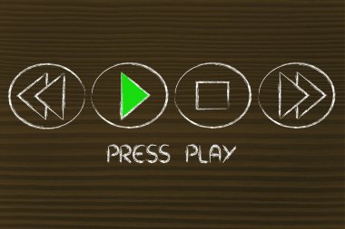 müzik veya video düğmeleri - play tuşuna basın