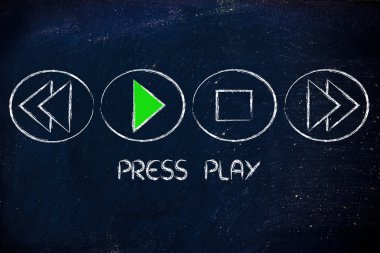 müzik veya video düğmeleri - play tuşuna basın