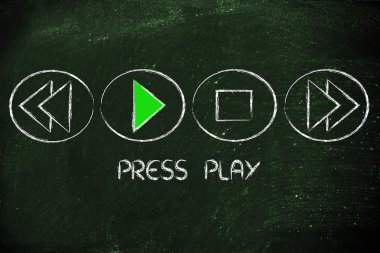 müzik veya video düğmeleri - play tuşuna basın