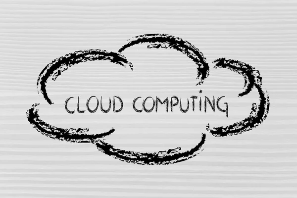 Rolig representation av cloud computing — Stockfoto