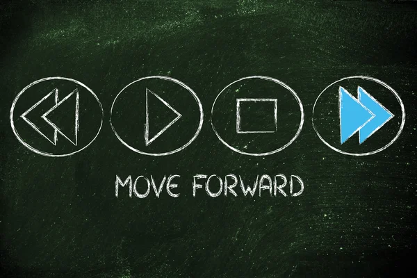 MOVE FORWARD - music or video device symbol — Stock Photo, Image