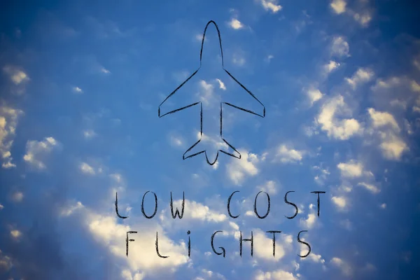 Travel industry: airplanelow cost flights design — Stock Photo, Image