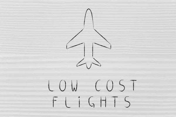 旅行業界： airplanelow コスト便設計 — ストック写真