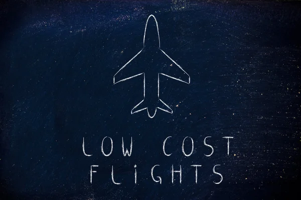 旅行業界： airplanelow コスト便設計 — ストック写真