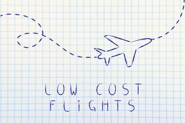 Cestovního ruchu: airplanelow stojí lety design — Stock fotografie