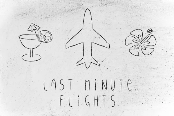 Индустрия путешествий: airplane and last minute flight booking — стоковое фото
