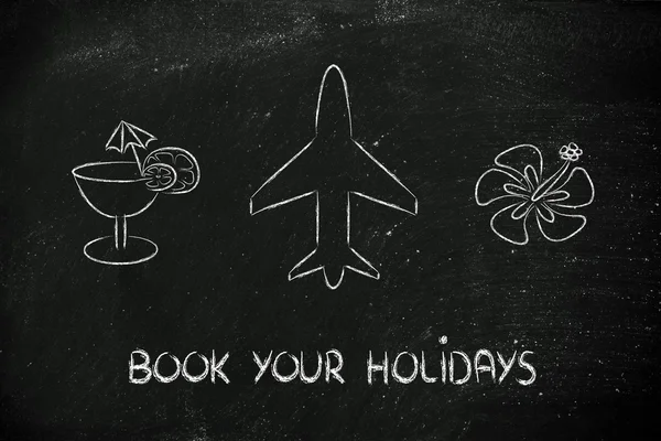 Industria dei viaggi: pianificazione e prenotazione delle vacanze — Foto Stock