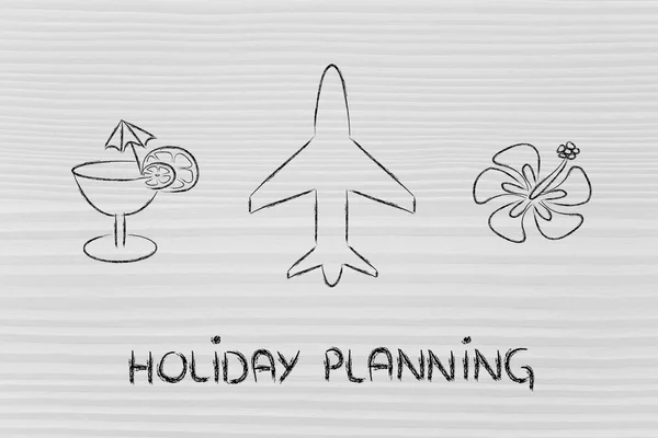 旅行業界： 休日の計画と予約 — ストック写真