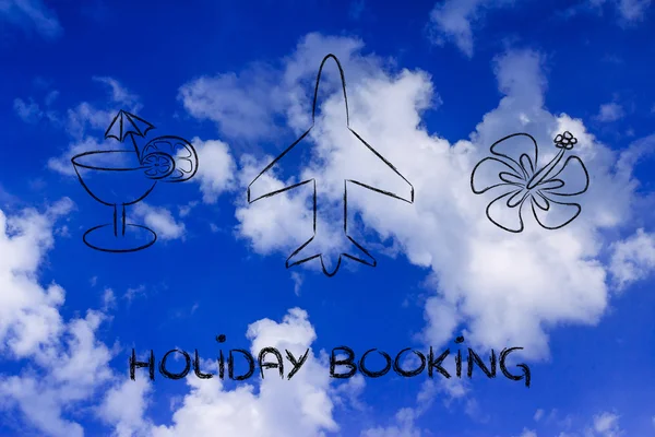 Travel industry: holiday planning and booking — Stock Photo, Image