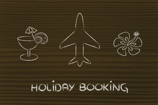 Travel industry: holiday planning and booking — Stock Photo, Image