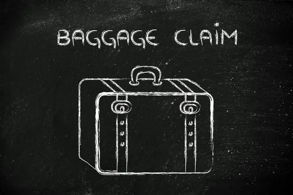 Industria dei viaggi: ritiro bagagli — Foto Stock