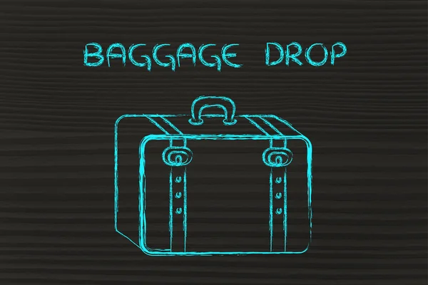 Travel industry: baggage drop — Stock Photo, Image