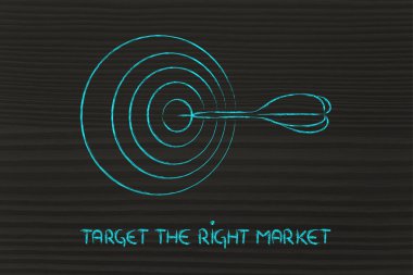business: define your target, reach the right market clipart