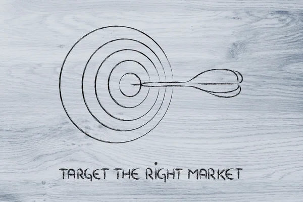 ビジネス： あなたの目標を定義する、右の市場に到達します。 — ストック写真