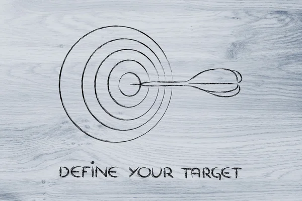 Business: define your target, reach the right market — Stock Photo, Image