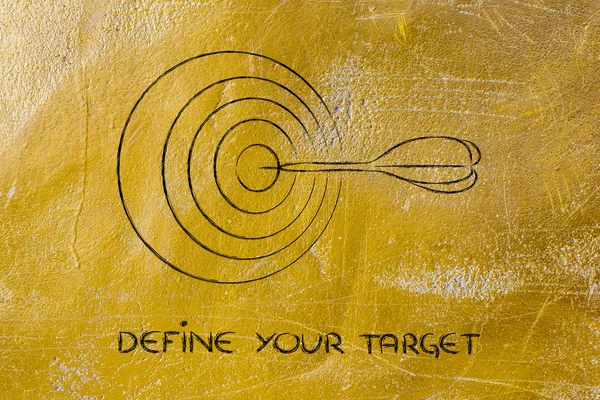 Business: define your target, reach the right market — Stock Photo, Image