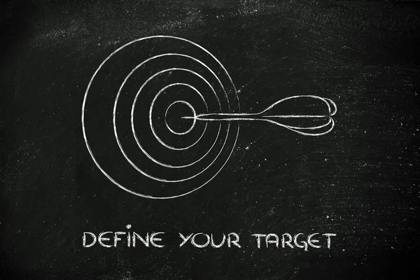 Business: define your target, reach the right market — Stock Photo, Image